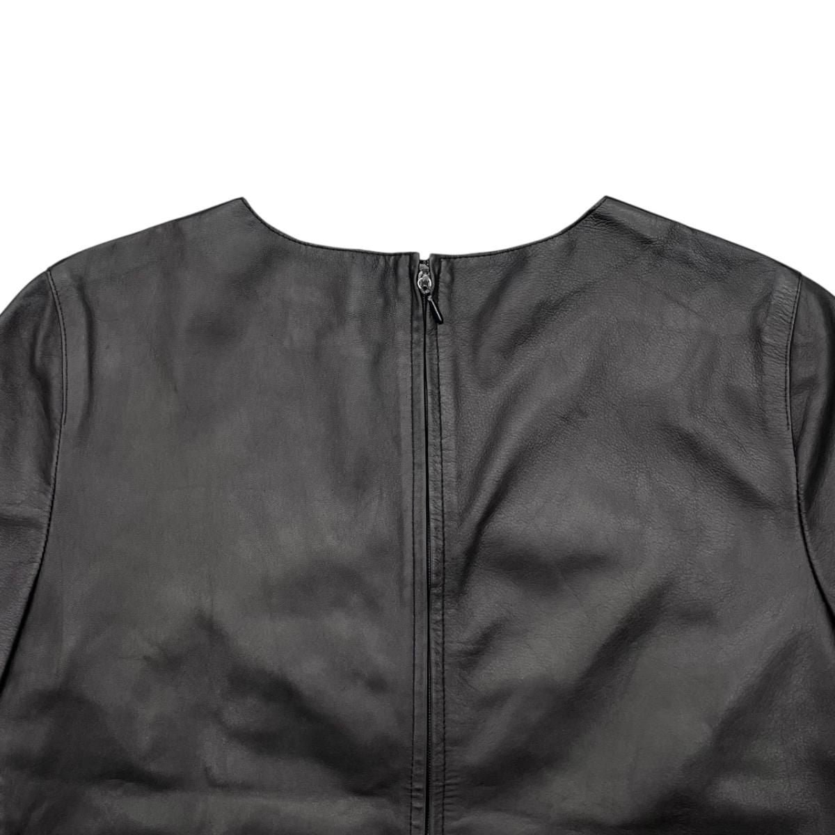 Fendi Short Sleeve T-Shirt Logo 42 Leather Black — view 5