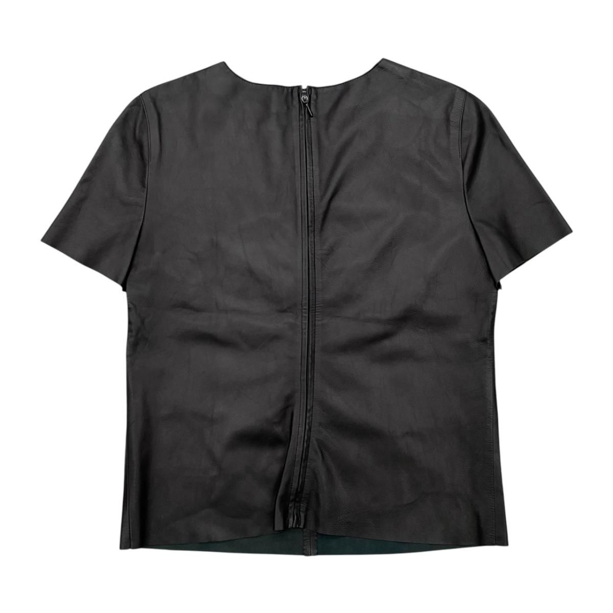 Fendi Short Sleeve T-Shirt Logo 42 Leather Black — view 2