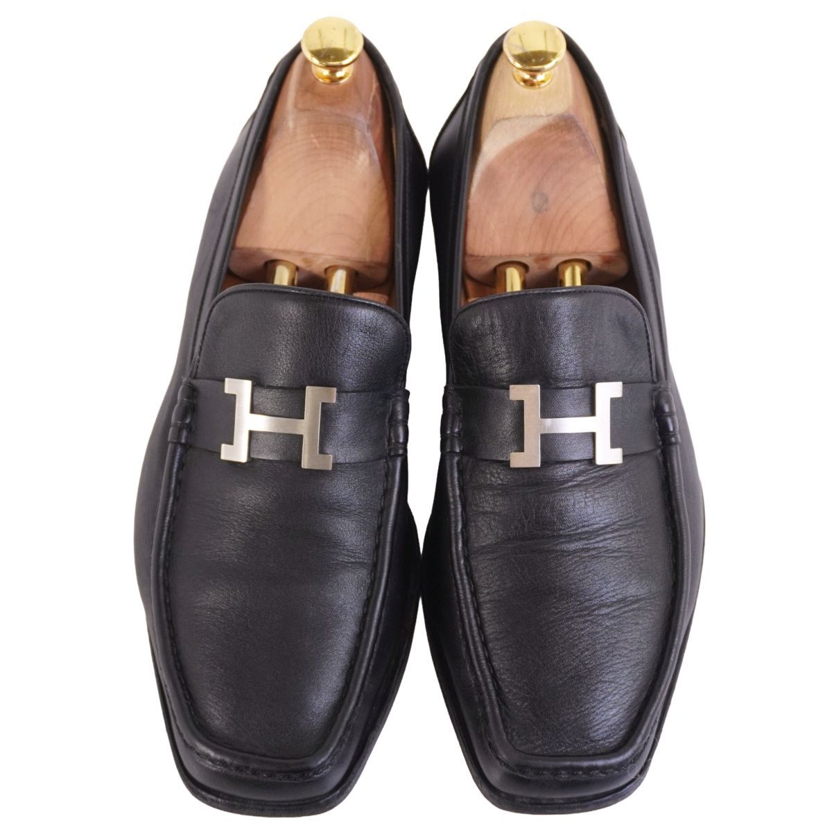Hermes Loafers Moccasins Logo Constance Leather — view 4