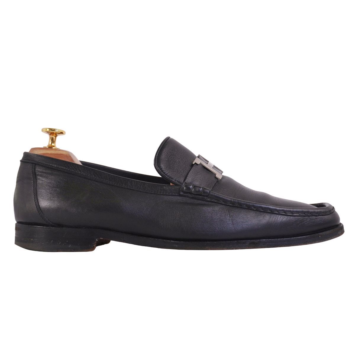 Hermes Loafers Moccasins Logo Constance Leather — view 6