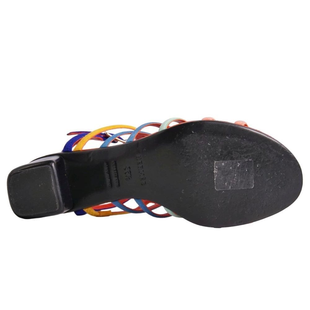 Hermes Sandals Strap Suede Leather Heels — view 8