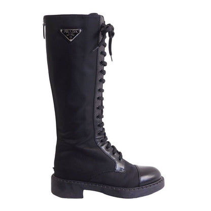 Prada Boots Long Re-Nylon Triangle — view 6
