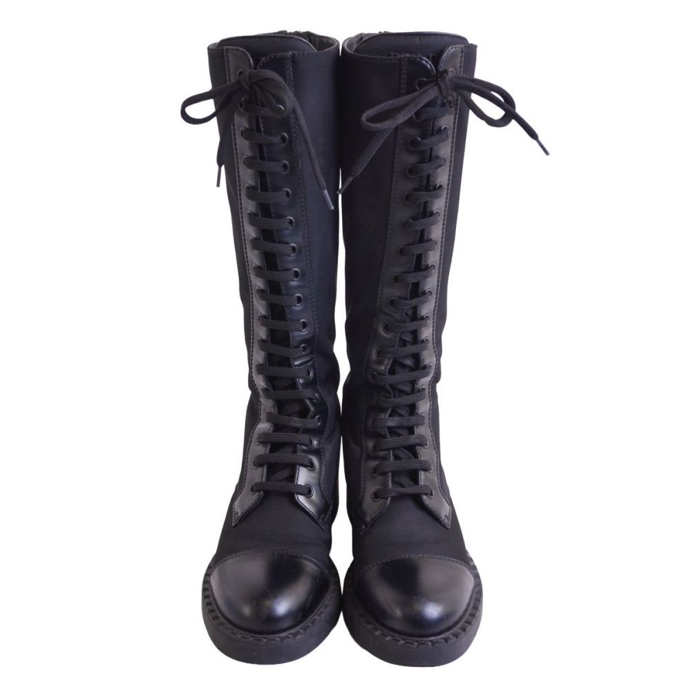 Prada Boots Long Re-Nylon Triangle — view 4