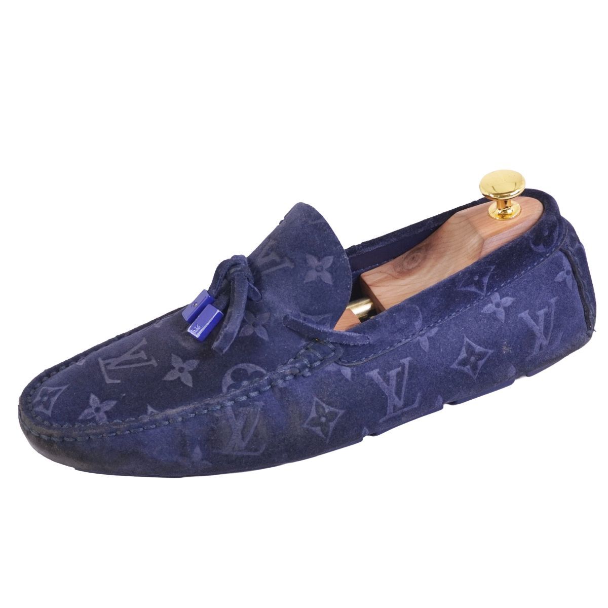 Louis Vuitton Loafers Moccasins Suede Leather