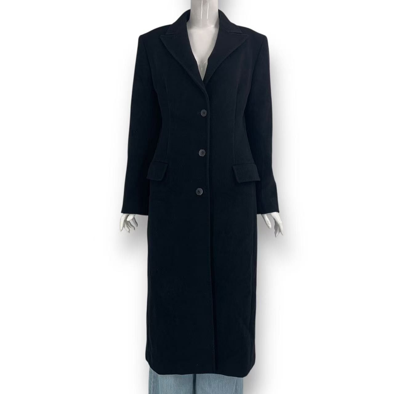 Max Mara Long Length Coat Black 42