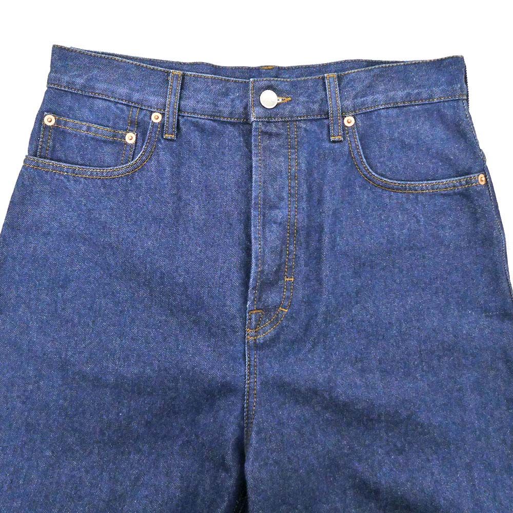 Gucci Baggy Fit Denim 30 Cotton Blue Slit Trousers Pants — view 3