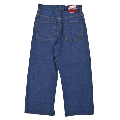 Gucci Baggy Fit Denim 30 Cotton Blue Slit Trousers Pants — view 2