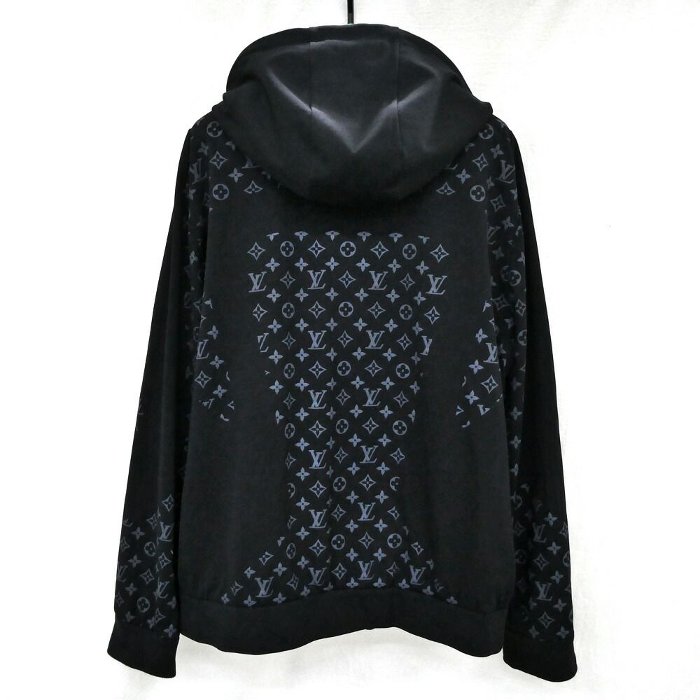 Louis Vuitton Hybrid Zip Sle Monogram Hoodie Ynf L Long Sleeve Black — view 2