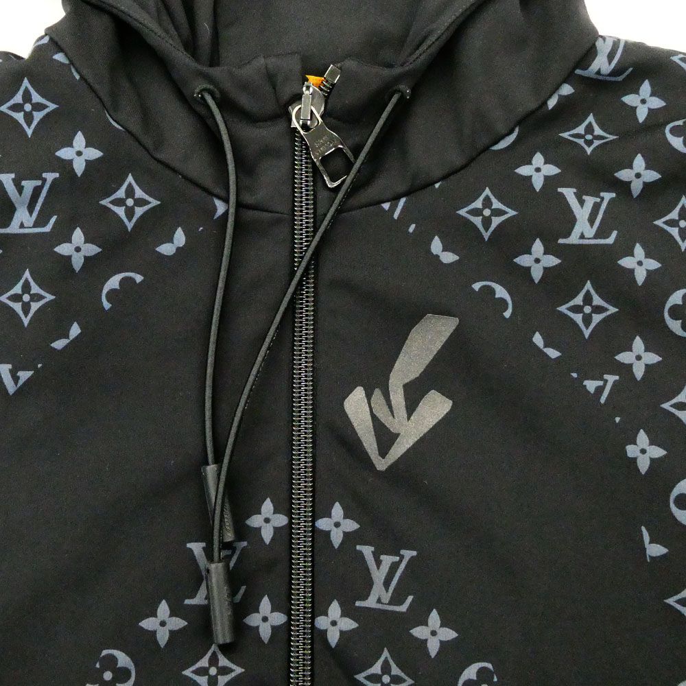 Louis Vuitton Hybrid Zip Sle Monogram Hoodie Ynf L Long Sleeve Black — view 3