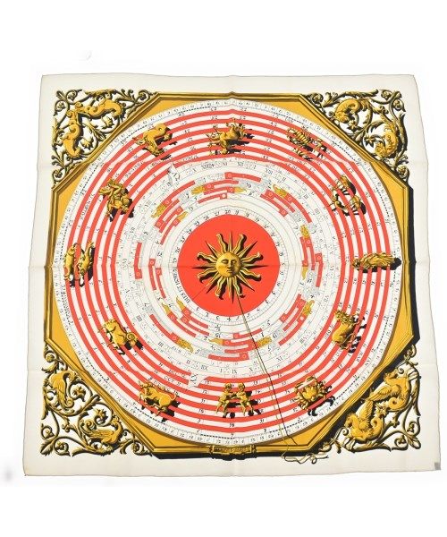 Hermes Bandana Scarf White