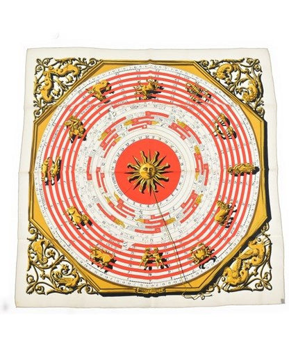 Hermes Bandana Scarf White