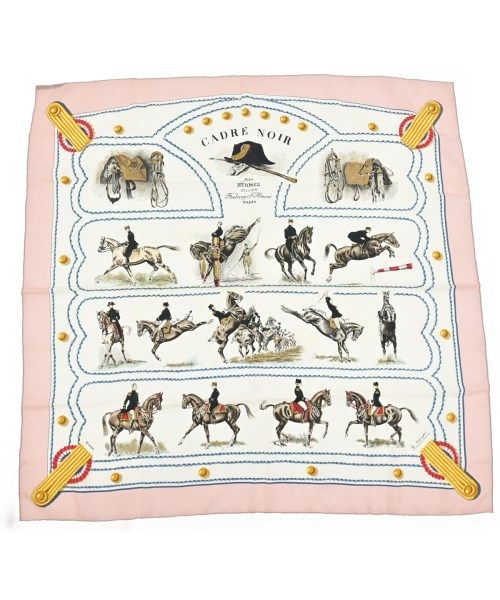 Hermes Bandana Scarf White