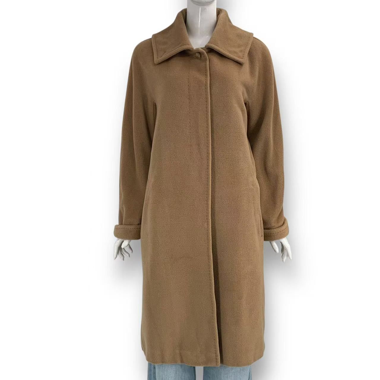 Max Mara Long Length Coat Beige 40