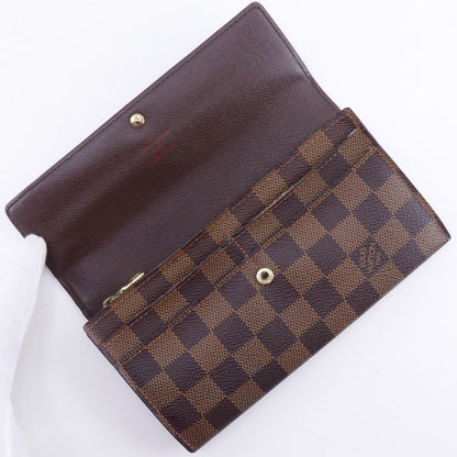 Louis Vuitton Portefeuille Sarah Damier Canvas Brown Wallet — view 5