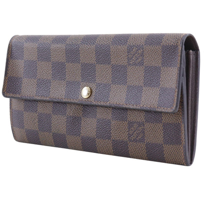 Louis Vuitton Portefeuille Sarah Damier Canvas Brown Wallet — view 2