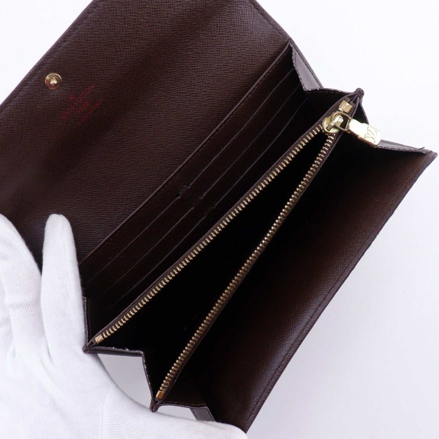 Louis Vuitton Portefeuille Sarah Damier Canvas Brown Wallet — view 6