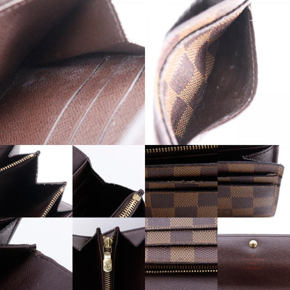 Louis Vuitton Portefeuille Sarah Damier Canvas Brown Wallet — view 9