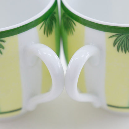 Hermes Green Demitasse Cup & Saucer Pair Set Africa Ceramic Yellow Tableware — view 5