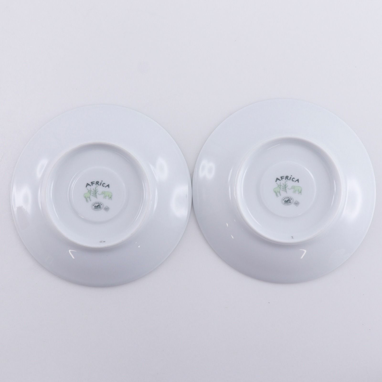 Hermes Green Demitasse Cup & Saucer Pair Set Africa Ceramic Yellow Tableware — view 7