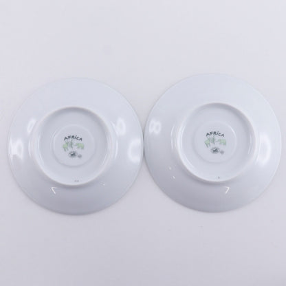 Hermes Green Demitasse Cup & Saucer Pair Set Africa Ceramic Yellow Tableware — view 7