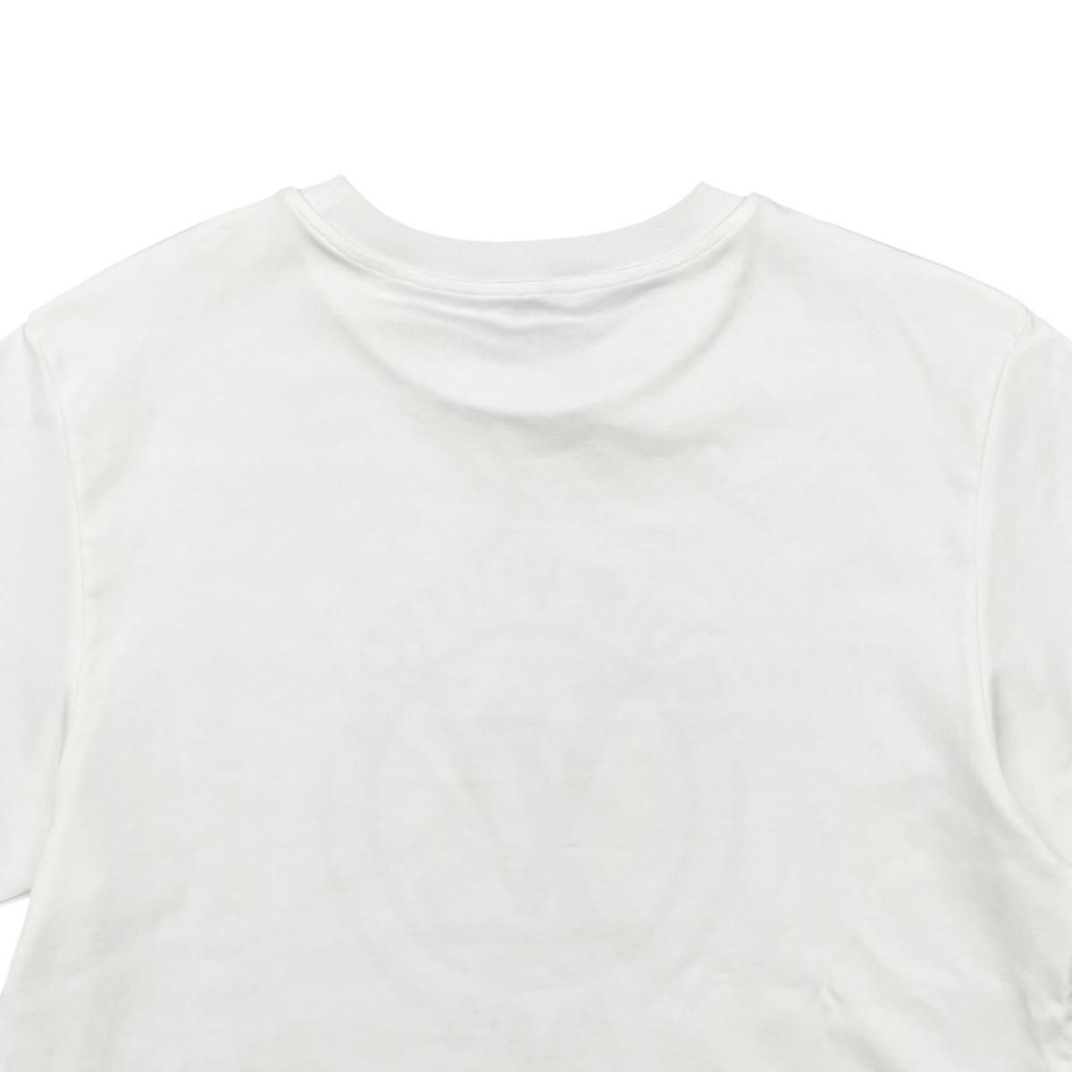 Louis Vuitton Short Sleeve T-Shirt Flocked LV Uol S Cotton Chain Logo White — view 5