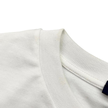 Louis Vuitton Short Sleeve T-Shirt Flocked LV Uol S Cotton Chain Logo White — view 8
