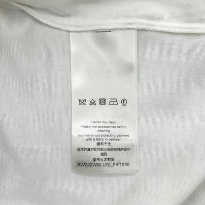 Louis Vuitton Short Sleeve T-Shirt Flocked LV Uol S Cotton Chain Logo White — view 9