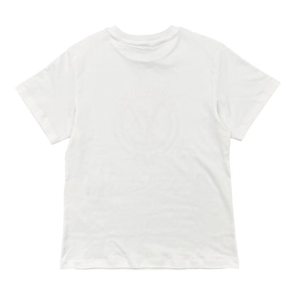 Louis Vuitton Short Sleeve T-Shirt Flocked LV Uol S Cotton Chain Logo White — view 2