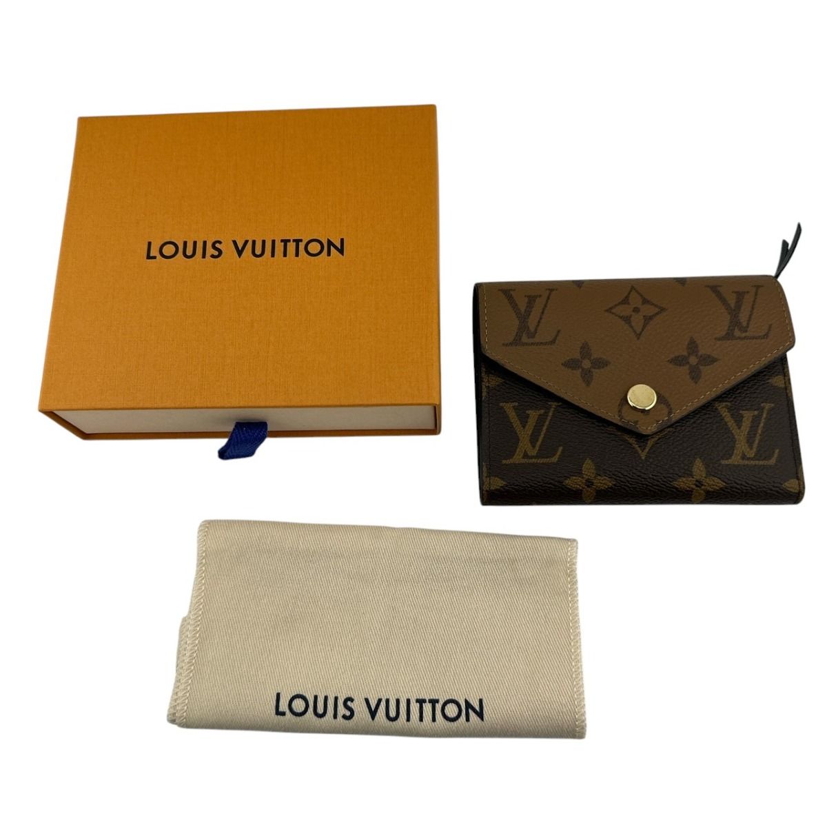 Louis Vuitton Monogram Reverse Bifold Wallet Portefeuille Victorine Brown