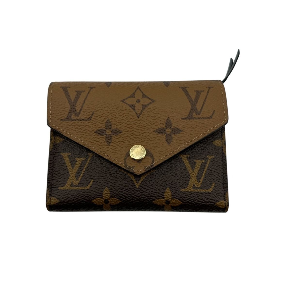 Louis Vuitton Monogram Reverse Bifold Wallet Portefeuille Victorine Brown — view 2