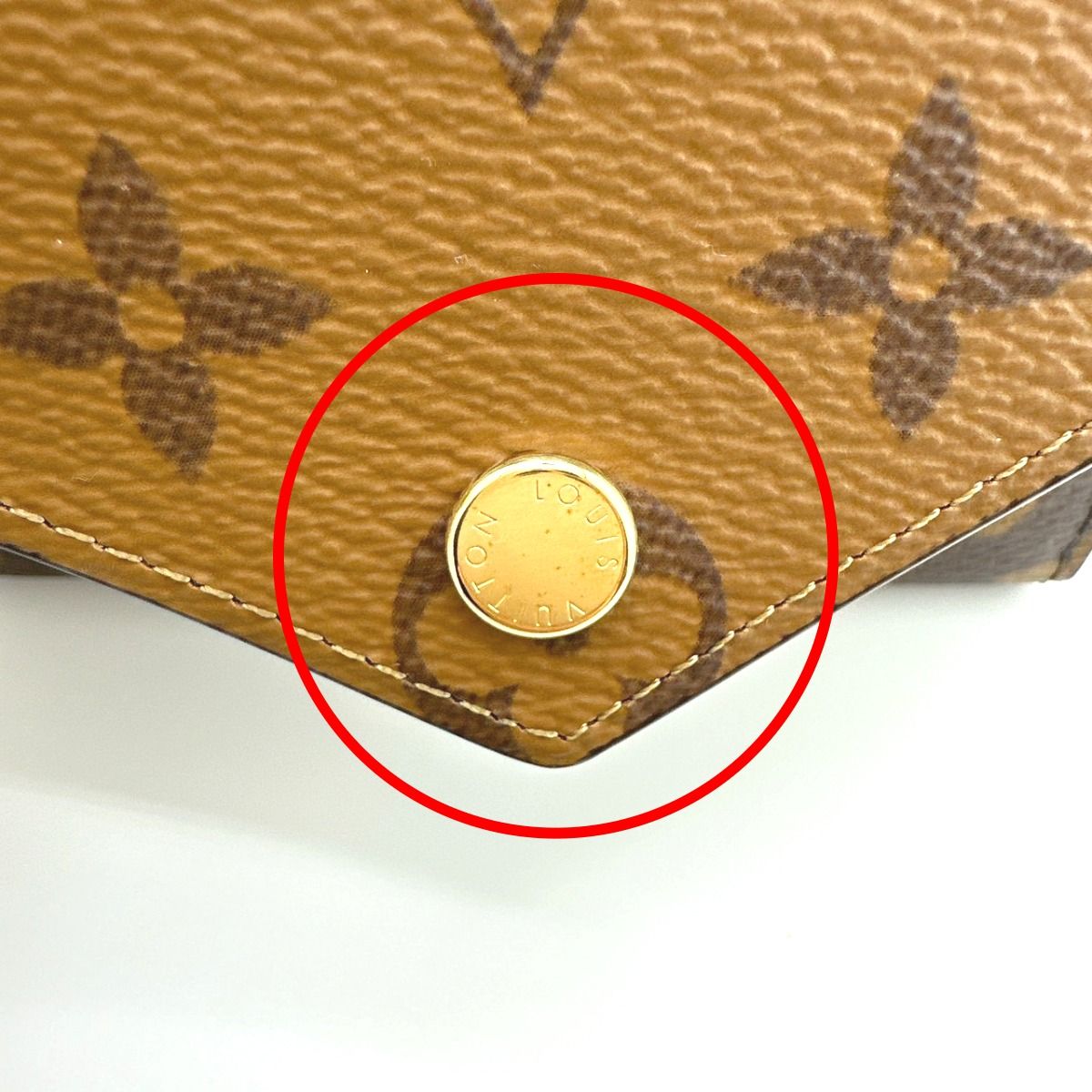 Louis Vuitton Monogram Reverse Bifold Wallet Portefeuille Victorine Brown — view 7