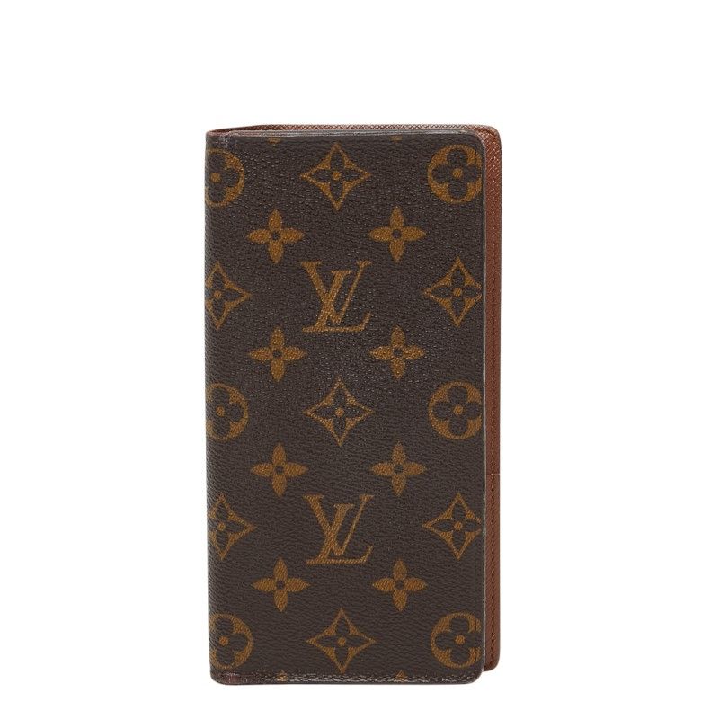 Louis Vuitton Monogram Portefeuille Brazza Wallet Brown Leather