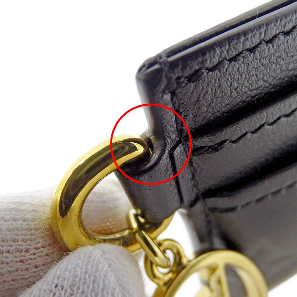 Louis Vuitton Card Case Monogram Holder Lambskin Noir Black — view 9