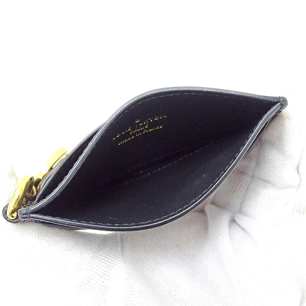 Louis Vuitton Card Case Monogram Holder Lambskin Noir Black — view 4