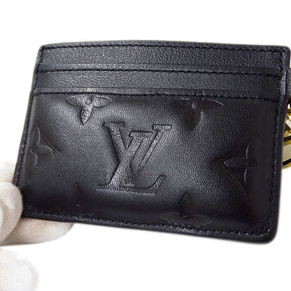 Louis Vuitton Card Case Monogram Holder Lambskin Noir Black — view 8