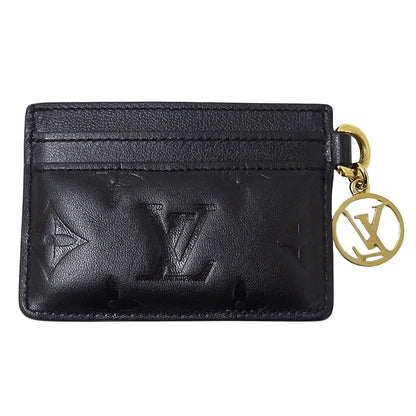 Louis Vuitton Card Case Monogram Holder Lambskin Noir Black — view 2