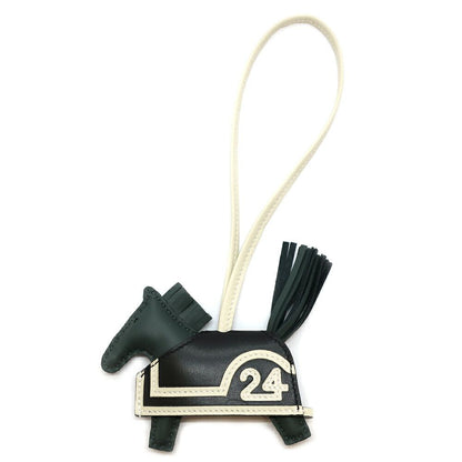 Hermes Heaven Robeo 24 Robeocle PM Vert Mangrove Noir Cles Agneau Milo Charm