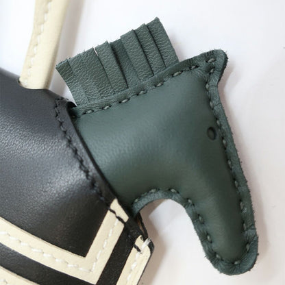 Hermes Heaven Robeo 24 Robeocle PM Vert Mangrove Noir Cles Agneau Milo Charm — view 7