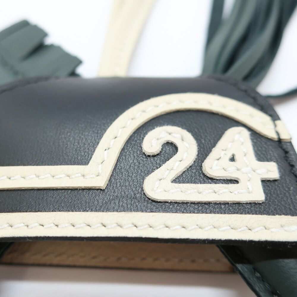Hermes Heaven Robeo 24 Robeocle PM Vert Mangrove Noir Cles Agneau Milo Charm — view 5