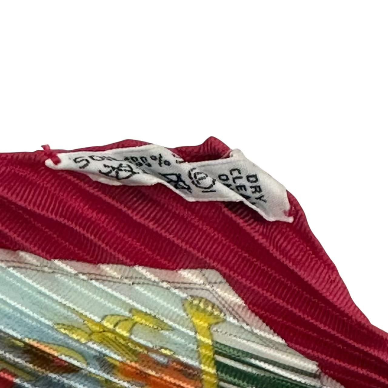 Hermes Scarf Pleated Silk les Ameriques Colombvs Americas Multicolor — view 6
