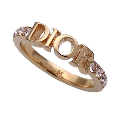 Dior Ring Metal Crystal Evolution Pink Gold M Logo — view 2