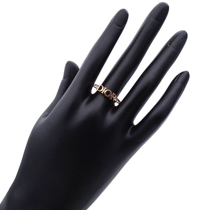 Dior Ring Metal Crystal Evolution Pink Gold M Logo — view 7
