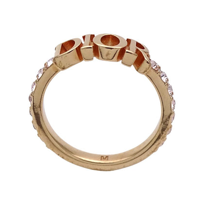 Dior Ring Metal Crystal Evolution Pink Gold M Logo — view 3