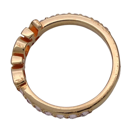 Dior Ring Metal Crystal Evolution Pink Gold M Logo — view 9