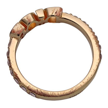 Dior Ring Metal Crystal Evolution Pink Gold M Logo — view 8