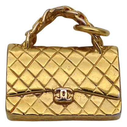 Chanel Necklace Quilted Gold Plated Bag Motif Long — view 9