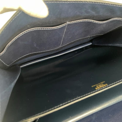 Hermes Shoulder Bag Sequana 22 Vintage Leather Blue Gold — view 6