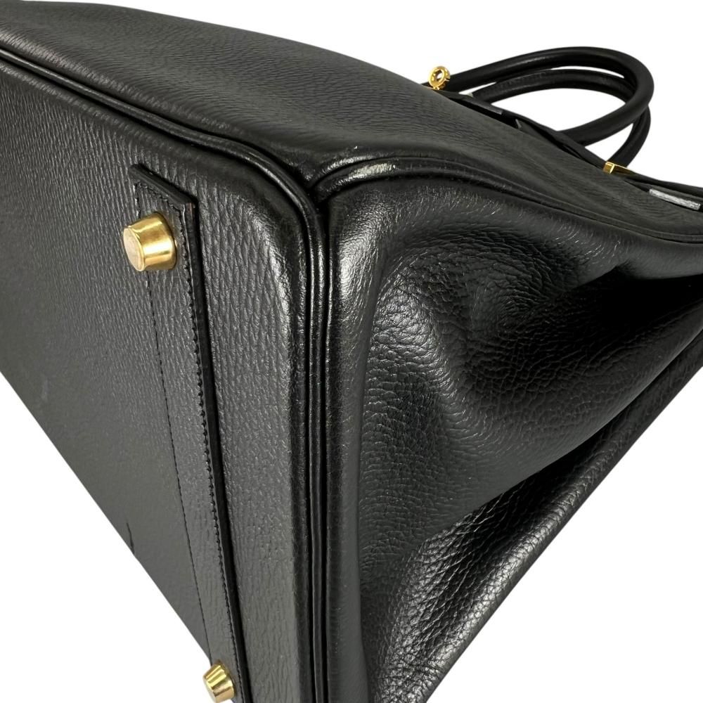 Hermes Handbag Birkin 35 Gold Taurillon Black — view 9