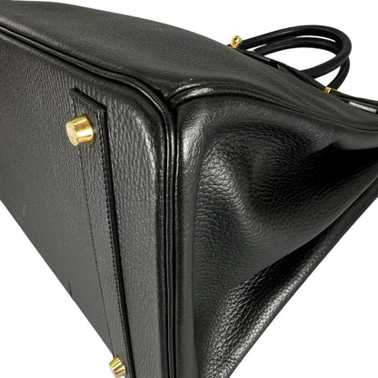 Hermes Handbag Birkin 35 Gold Taurillon Black — view 9