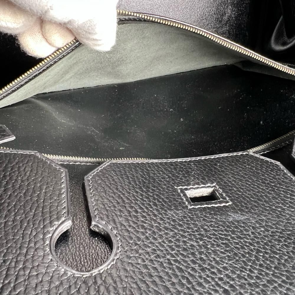 Hermes Handbag Birkin 35 Gold Taurillon Black — view 7